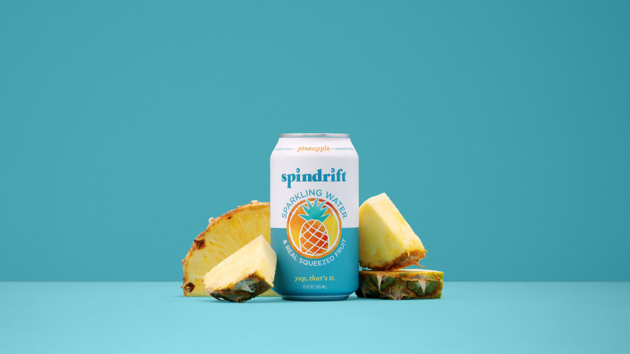 Spindrift Pineapple Packaging, Branding and Design by Colony