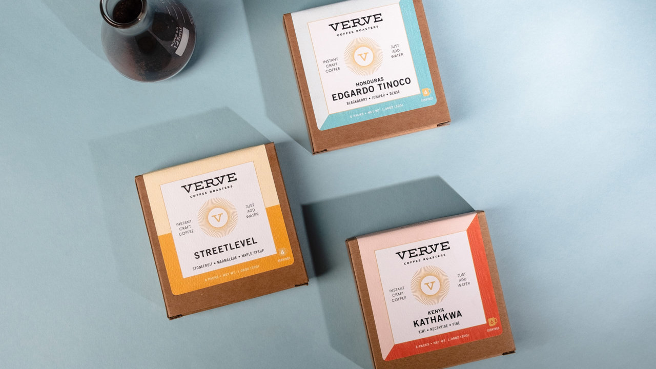 Verve Instant Craft Coffee Packaging Design by Colony