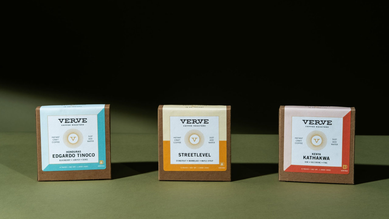 Verve Instant Craft Coffee Packaging Design by Colony